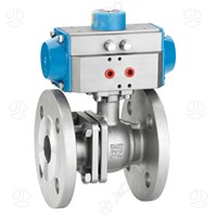 2PC Ball Valve Flanged End with Direct Mounting Pad DIN Pn16 Pn40