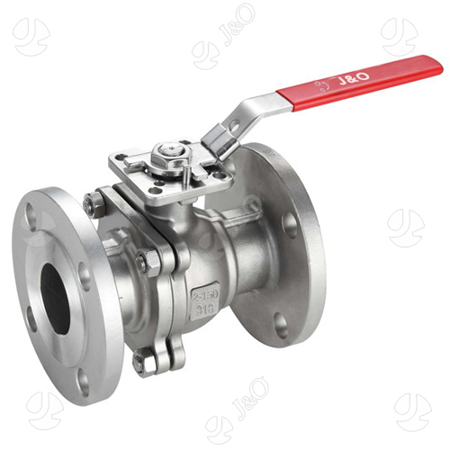 2PC Flanged End Ball Valve with Direct Mounting Pad BS 150lbs