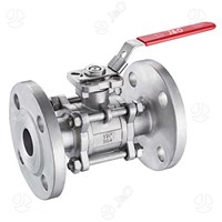 3PC Flanged End Ball Valve with Direct Mounting Pad JIS 10k