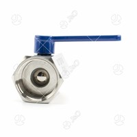 Blue Handle Extrended Stainless Steel Female Female Mini Ball Valve