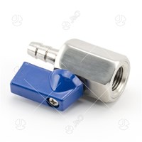 Blue Handle SS316 Female To Hose Adapter MIni Ball Valve