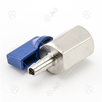 Blue Handle Stainless Steel Female To Hose Adapter Mini Ball Valve