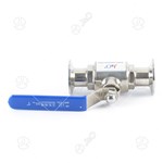 Sanitary Stainless Steel Direct Way Tri Clamp Clamped Ball Valve With SS Handle