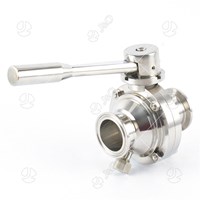 New Type Stainless Steel Tri Clamp Clamped Butterfly Ball Valve