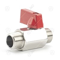Red Handle Male Stainless Steel Mini Ball Valve