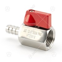 Red Handle Stainless Steel Female To Hose Adapter Mini Ball Valve