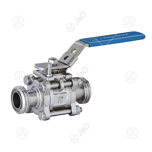 Sanitary Stainless Steel 3PC Three Pieces Thread Male Ball Valve