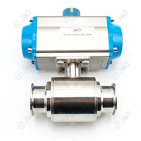 Sanitary Stainless Steel Pneumatic Direct Way Tri Clamp Ball Valve