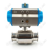 Sanitary Stainless Steel Pneumatic Direct Way Tri Clamp Clamped Ball Valve