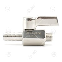 Stainless Steel Handle SS304 Male To Hose Adapter Mini Ball Valve
