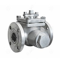 Stainless Steel One-Piece Trunnion L Type 3-Way Ball Valve