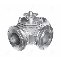Stainless Steel Trunnion 3-Way Square Type Flange End Ball Valve