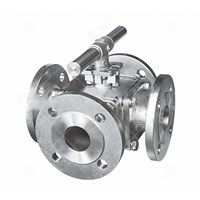 Stainless Steel 4-Way Flange Ball Valve