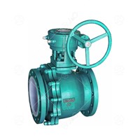 PFA Lined Wafer Type Ball Valve With Worm Gear