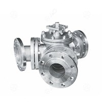 Stainless Steel 135 Degree Y Type 3-Way Flange Ball Valve