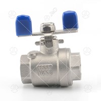 Thread Female Ball Valve With Butterfly Handle